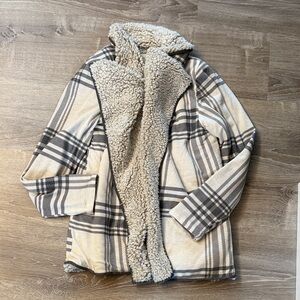 Plaid Sherpa-Lined Women's Jacket